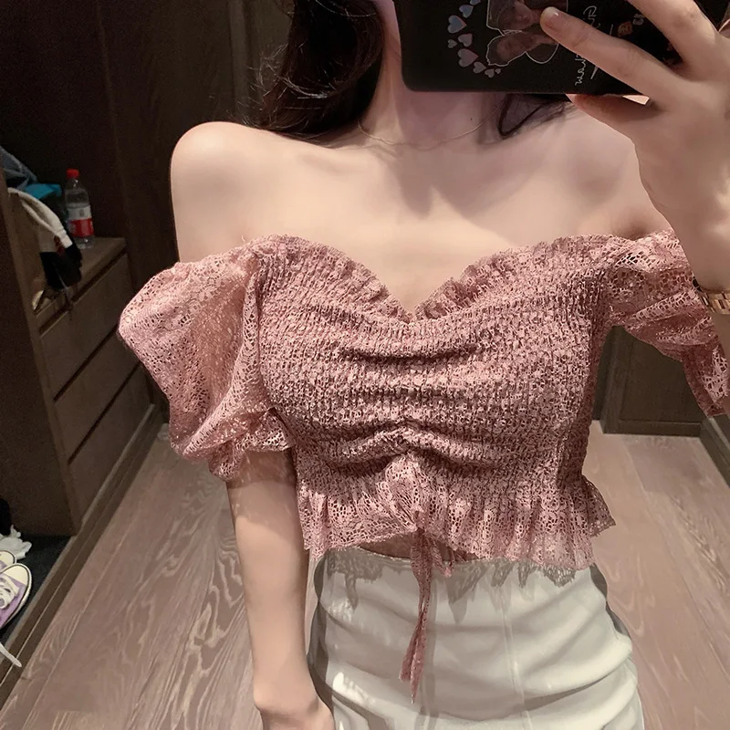 Summer Floral Print Short Sleeve Bubble Shoulder Women's Shirt Sexy Belly Button Exposure Design Korean Style Commute Wind Bl...
Summer Floral Print Short Sleeve Bubble Shoulder Women's Shirt Sexy Belly Button Exposure Design Korean Style Commute Wind Bl...