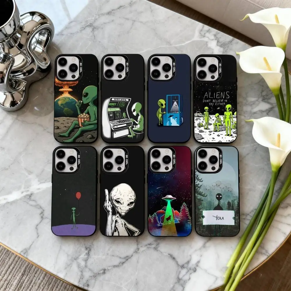 Funny S-Space UFO A-Alien T-Thing Phone Case For iPhone17,16,15,14,13,12,11 Plus,Pro Max Black Candy silver phone case
Funny S-Space UFO A-Alien T-Thing Phone Case For iPhone17,16,15,14,13,12,11 Plus,Pro Max Black Candy silver phone case