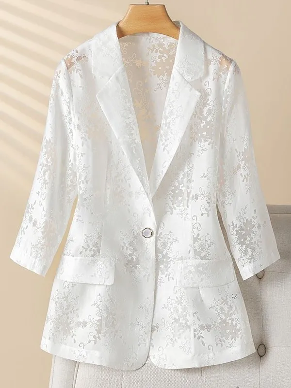 Slim Fit Seven Sleeve Sun Protection Fashionable Thin Suit Jacket Elegant Style Commute Wind Polyester Fiber Straight Cut
Slim Fit Seven Sleeve Sun Protection Fashionable Thin Suit Jacket Elegant Style Commute Wind Polyester Fiber Straight Cut