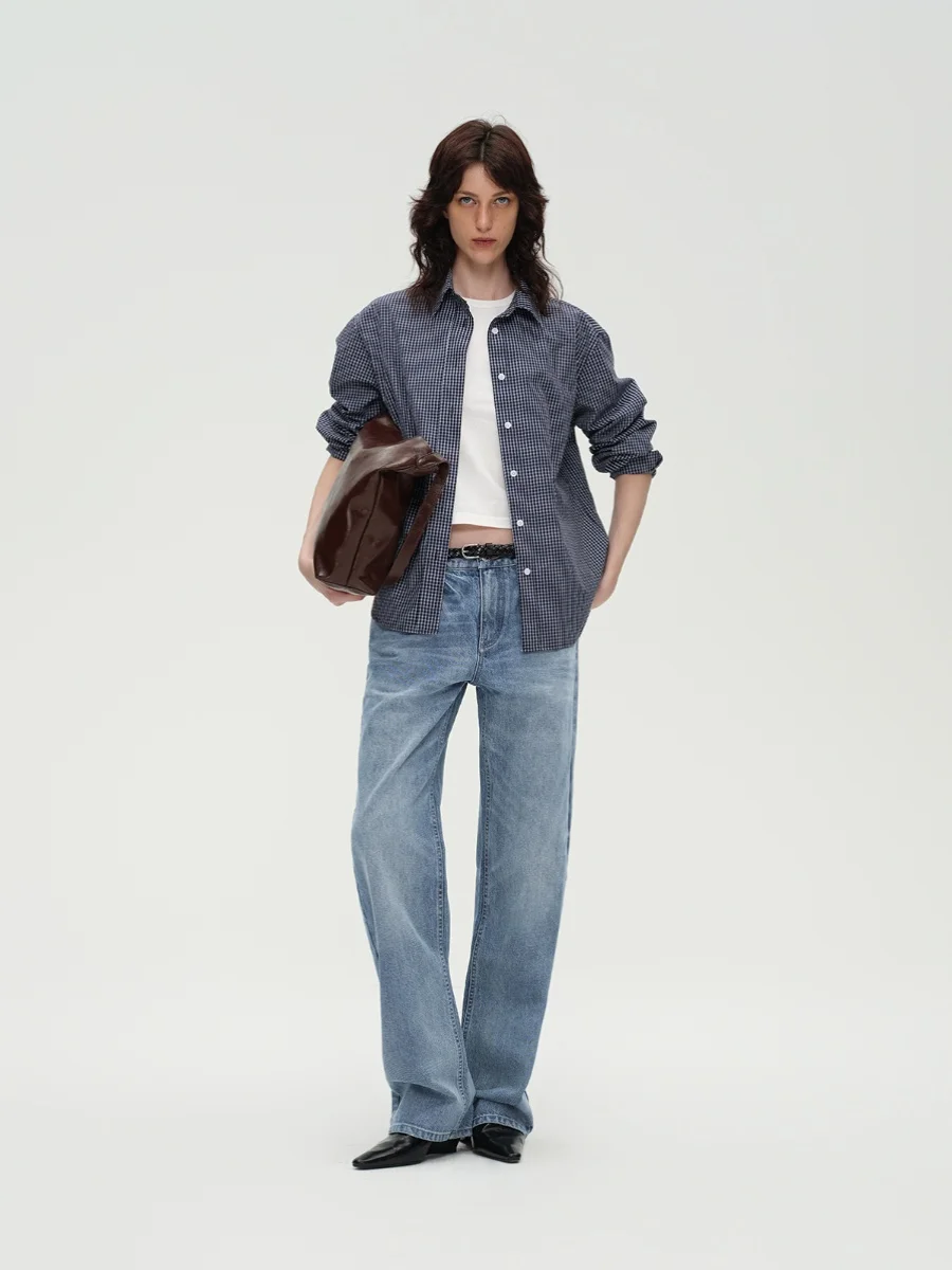 Loose Casual Long Sve Deep Blue Plaid Ni8hetro irt Women's Cotton Pure Commute Sle Button up irt Ele Classic
Loose Casual Long Sve Deep Blue Plaid Ni8hetro irt Women's Cotton Pure Commute Sle Button up irt Ele Classic