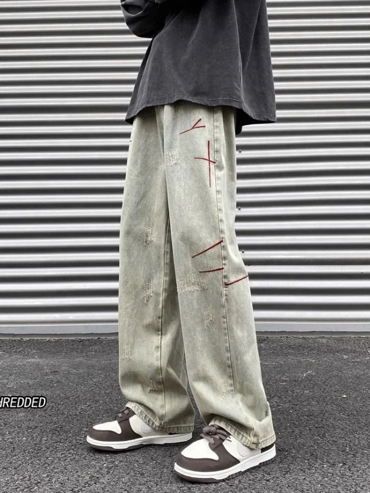 Foufurieux Loose Wide Leg Jeans Street Retro Straight Loose Denim Trousers Pockets Design Hip Hop Long Pants Casual Jeans Pants
Foufurieux Loose Wide Leg Jeans Street Retro Straight Loose Denim Trousers Pockets Design Hip Hop Long Pants Casual Jeans Pants