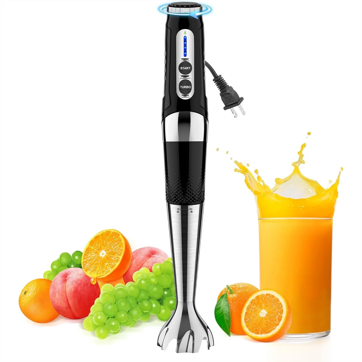 Immersion Blender Handheld, 3-Angle Adjustable with 21-Speed Electric Stick Blender for Milkshakes, Soup, Baby Food
Immersion Blender Handheld, 3-Angle Adjustable with 21-Speed Electric Stick Blender for Milkshakes, Soup, Baby Food