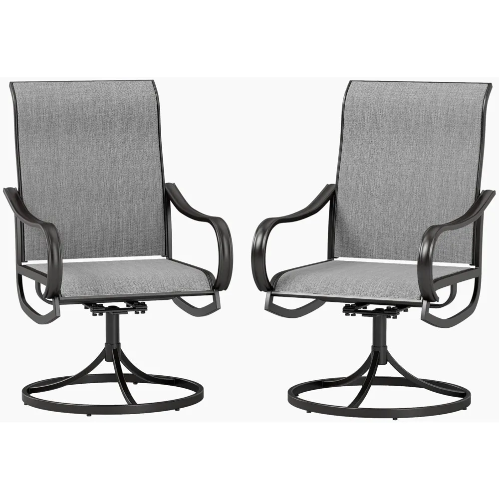 Patio Swivel Dining Chairs Set of 2, Outdoor Chair with Textilene Mesh Fabric & Black Metal Frame for All Weather Outdoor Lawn
Patio Swivel Dining Chairs Set of 2, Outdoor Chair with Textilene Mesh Fabric & Black Metal Frame for All Weather Outdoor Lawn