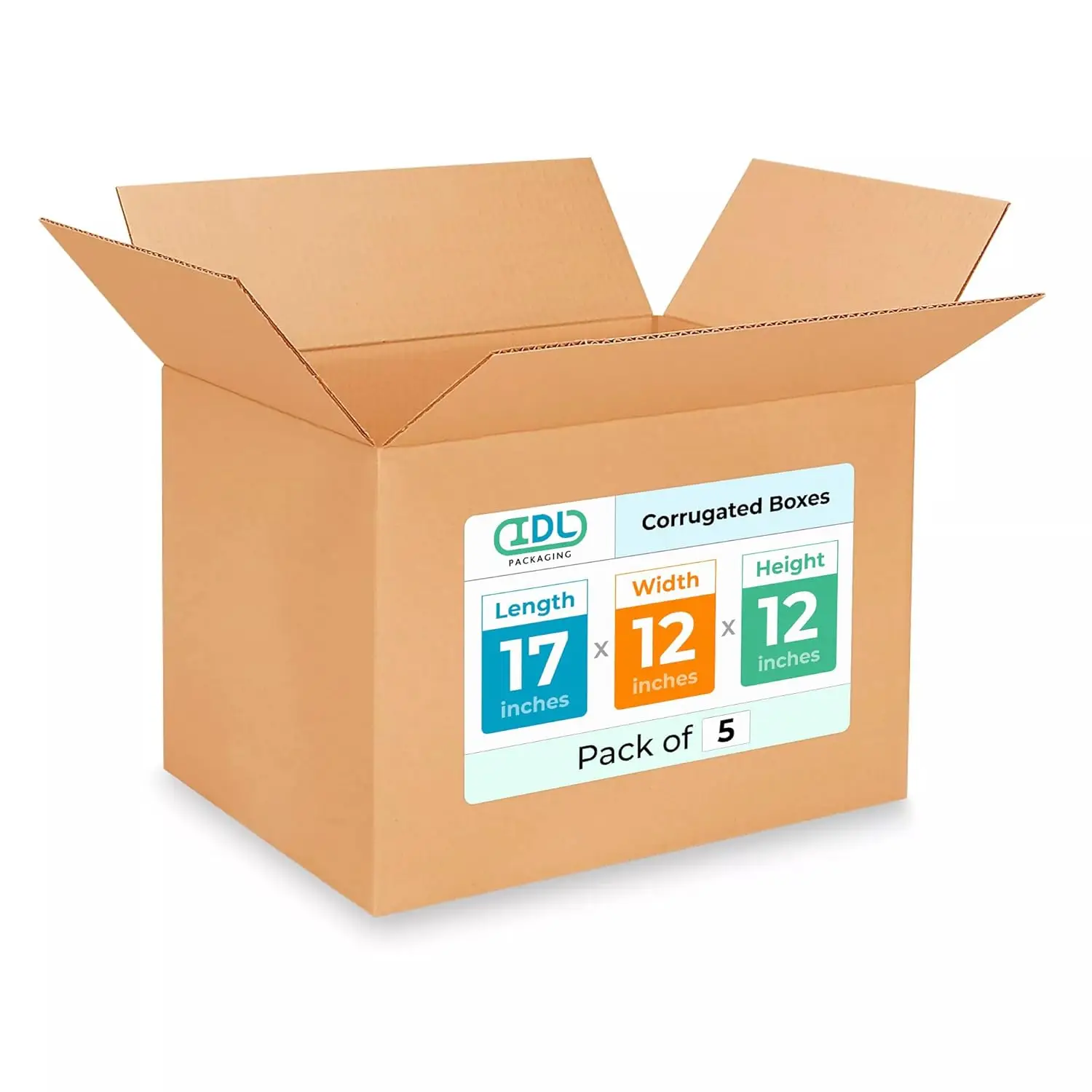 17x12x12 Medium Moving Boxes 5-Pack, 200 lb Strength, USA-Made Corrugated
17x12x12 Medium Moving Boxes 5-Pack, 200 lb Strength, USA-Made Corrugated