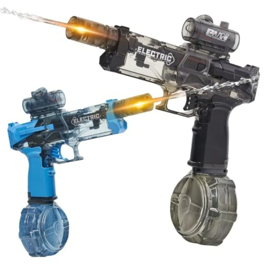 Summer outdoor play: ABS plastic red electric water gun with LED muzzle flame, high-pressure automatic squiring for ages 8-12
Summer outdoor play: ABS plastic red electric water gun with LED muzzle flame, high-pressure automatic squiring for ages 8-12