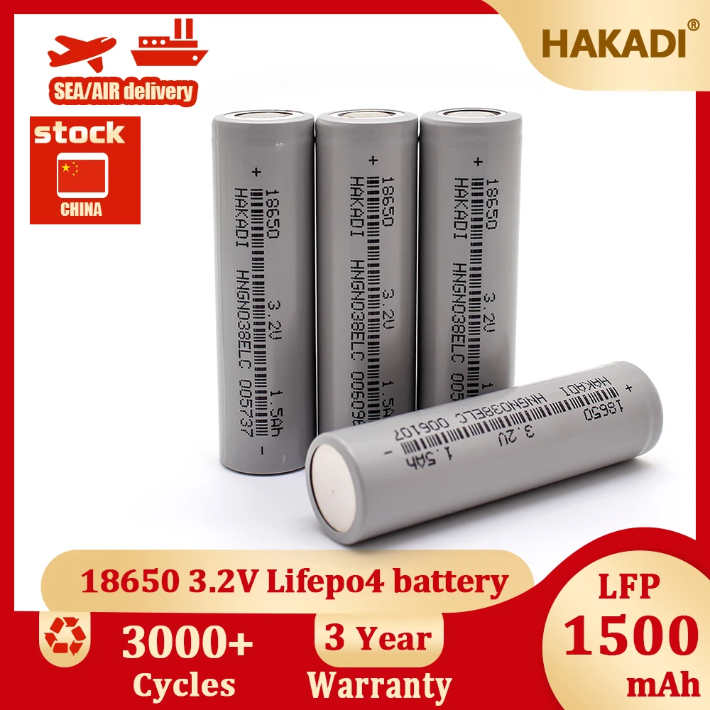 HAKADI 18650 3,2 В 1500 мАч Lifepo4 аккумуляторные батареи 4-40 шт. для DIY Power Bank солнечный уличный фонарь уличная бытовая техника
HAKADI 18650 3,2 В 1500 мАч Lifepo4 аккумуляторные батареи 4-40 шт. для DIY Power Bank солнечный уличный фонарь уличная бытовая техника
