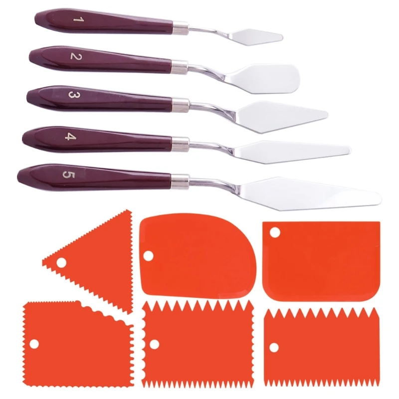 11x Acrylic Painting Knife Set Painting Spatula Set Scrapers Knife Painting Tool Set Flexible Art Tool for Oil Painting
11x Acrylic Painting Knife Set Painting Spatula Set Scrapers Knife Painting Tool Set Flexible Art Tool for Oil Painting