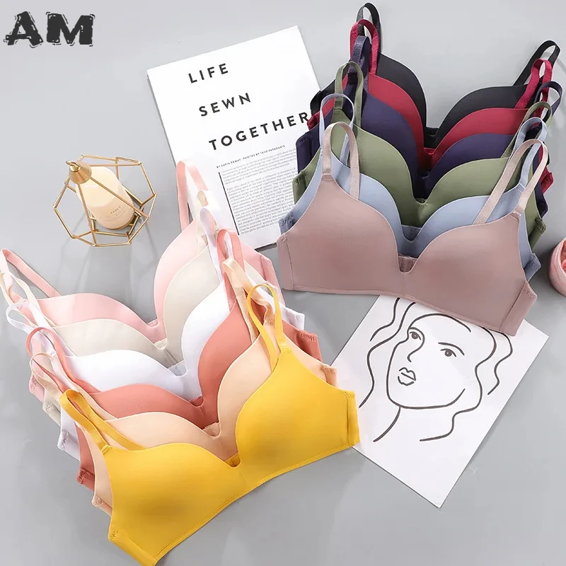 Women Seamless Bra Sexy No Wire Push Up Underwear Girls Students Breathable Thin 12 Colors Bras Female's Bra Push Up Gathered
Women Seamless Bra Sexy No Wire Push Up Underwear Girls Students Breathable Thin 12 Colors Bras Female's Bra Push Up Gathered