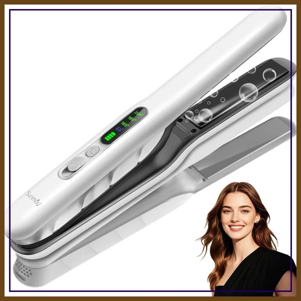 2-in-1 Cordless Hair Straightener & Curler, 20s Fast Heat-Up, 3 Temp Settings, USB Rechargeable Portable Travel Flat Iron
2-in-1 Cordless Hair Straightener & Curler, 20s Fast Heat-Up, 3 Temp Settings, USB Rechargeable Portable Travel Flat Iron