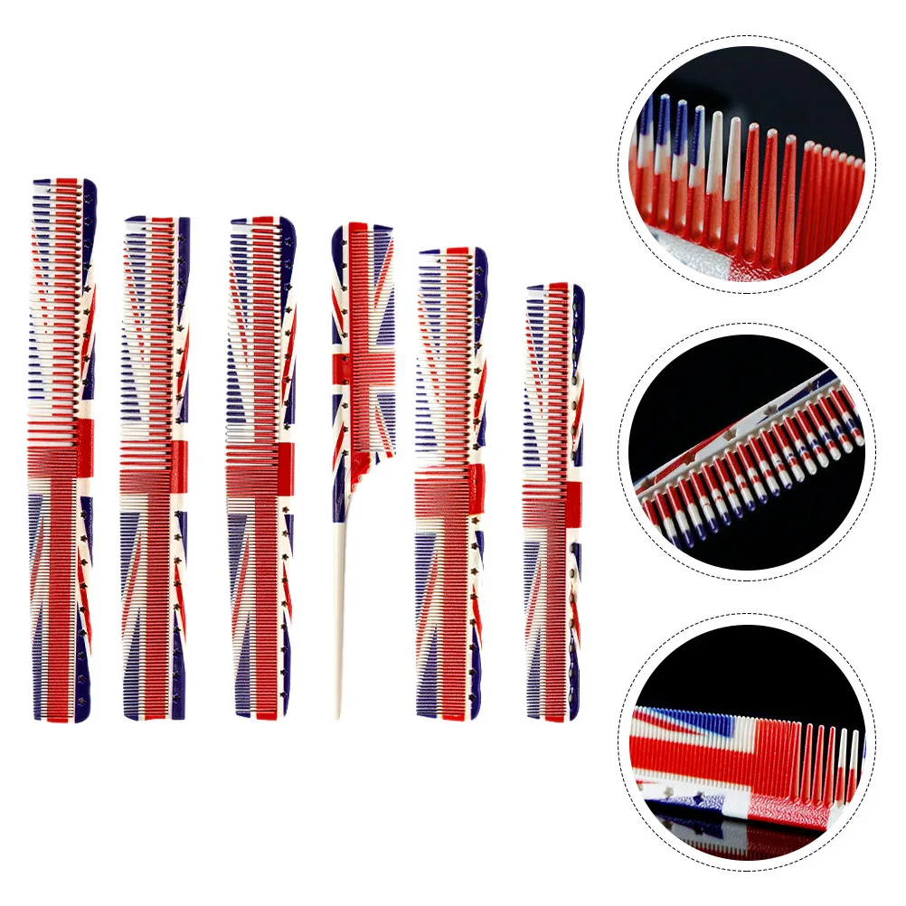 6 Pcs Rainbow Combs High Quality Resin Styling Salon Plastic Hairdressing Pointed Tail Black Smooth Teeth Detangle Knotted Hair
6 Pcs Rainbow Combs High Quality Resin Styling Salon Plastic Hairdressing Pointed Tail Black Smooth Teeth Detangle Knotted Hair