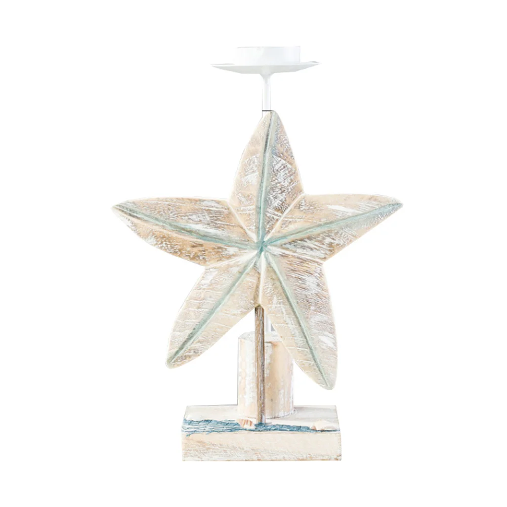 1pc Wooden Design Home Decor Mediterranean Style Stand Candlestick Stand White Adornment
1pc Wooden Design Home Decor Mediterranean Style Stand Candlestick Stand White Adornment