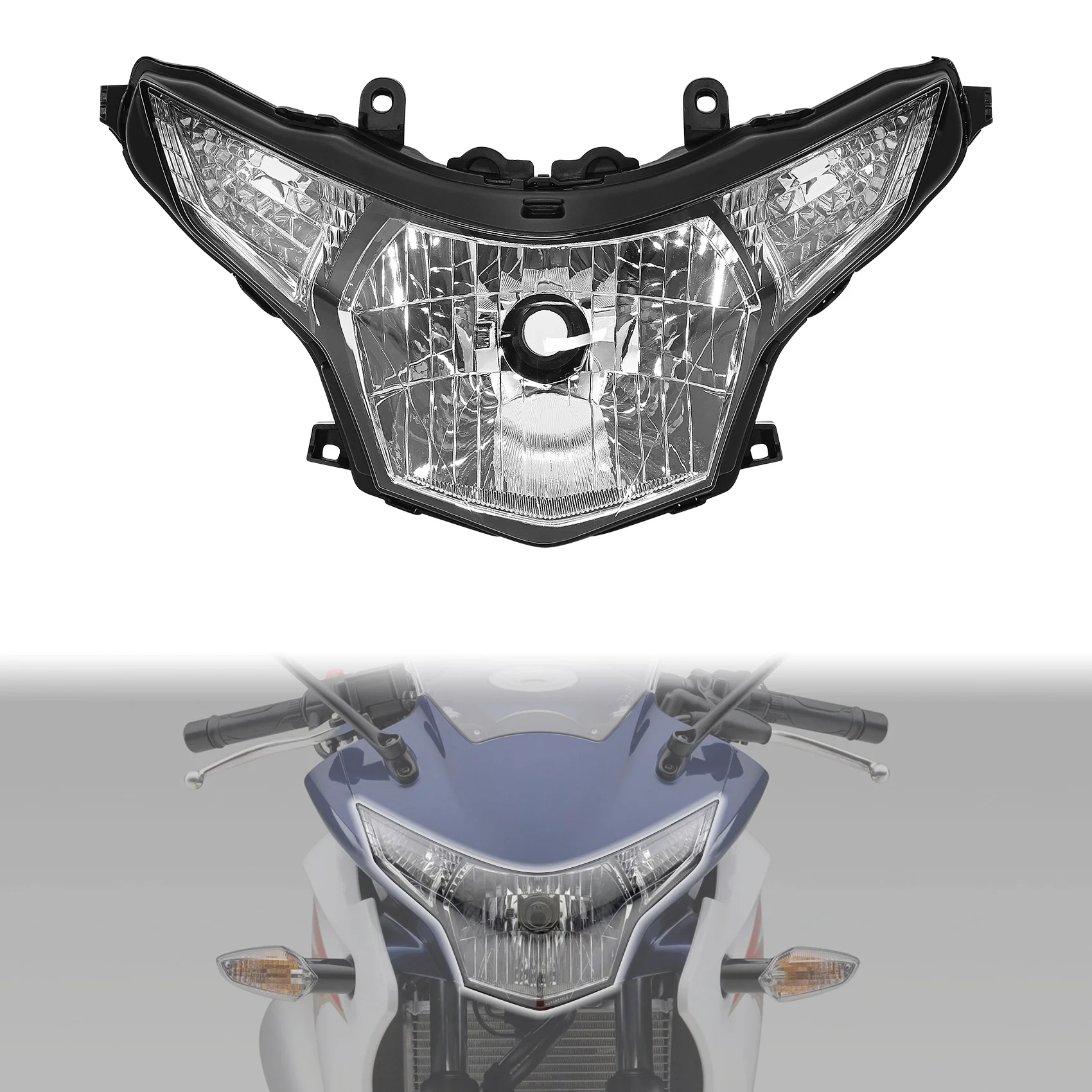 Front Headlight Light Assembly Fit For Honda CBR250R 2011-2013 CTX700 2014-2018
Front Headlight Light Assembly Fit For Honda CBR250R 2011-2013 CTX700 2014-2018