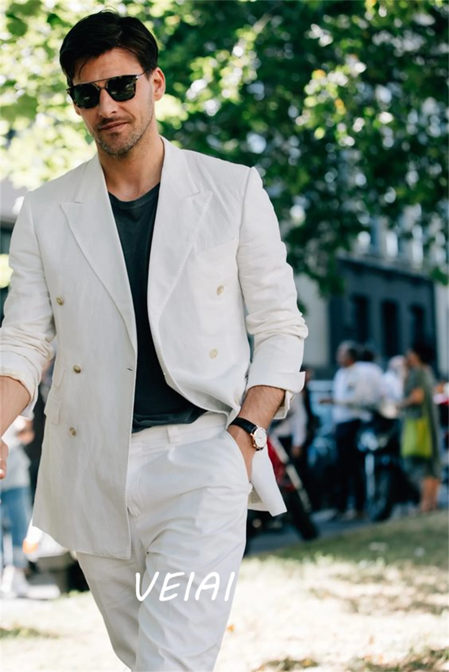 CustomizedNew Arrival Designs Ivory Beige Linen Double Breasted Men Suit Slim Fit 2 Piece Tuxedo Custom Groom Prom Blazer Mascul
CustomizedNew Arrival Designs Ivory Beige Linen Double Breasted Men Suit Slim Fit 2 Piece Tuxedo Custom Groom Prom Blazer Mascul