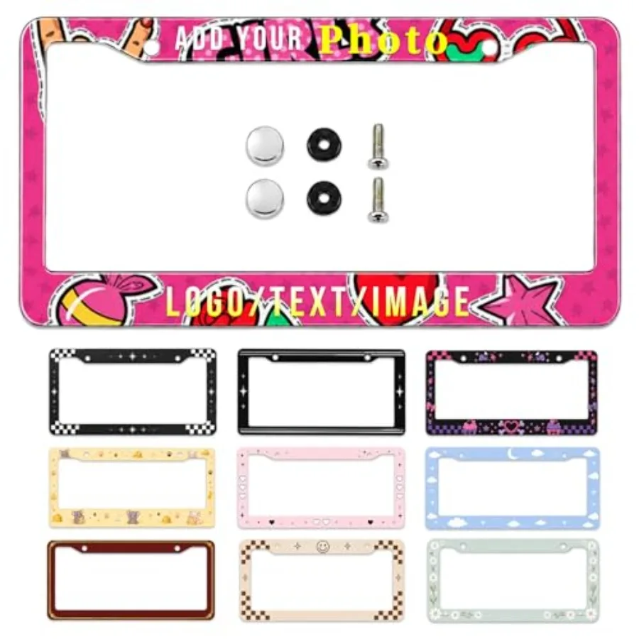 Custom Car License Plate Frame Accessory Aluminum Metal Car Tag Frame Personalized License Plate Holder Add Your Text Photo Ima
Custom Car License Plate Frame Accessory Aluminum Metal Car Tag Frame Personalized License Plate Holder Add Your Text Photo Ima