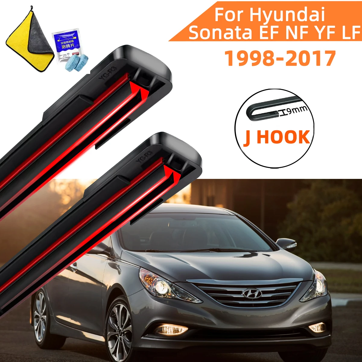 Double Rubber Car Wipers for Hyundai Sonata EF NF YF LF Front Blade Brushes Cutter Automobiles Accessorie Windscreen Wiper Parts
Double Rubber Car Wipers for Hyundai Sonata EF NF YF LF Front Blade Brushes Cutter Automobiles Accessorie Windscreen Wiper Parts