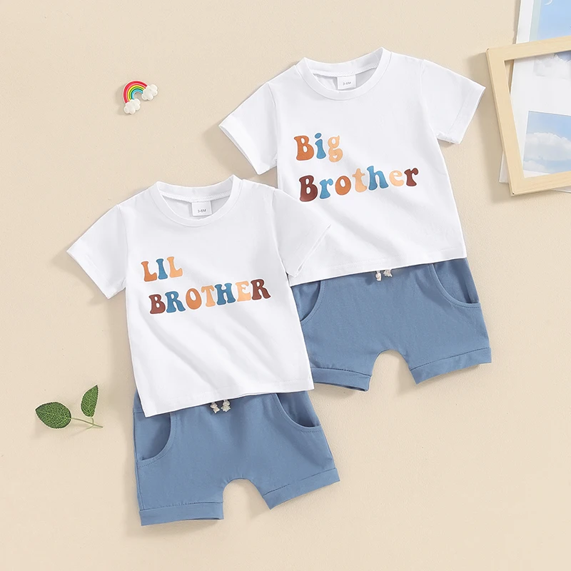 2024-03-04 Lioraitiin Toddler Boy Matching Brothers Outfit Short Sleeve Letter Print Tops+Elastic Waist Shorts Infant Summer Set
2024-03-04 Lioraitiin Toddler Boy Matching Brothers Outfit Short Sleeve Letter Print Tops+Elastic Waist Shorts Infant Summer Set