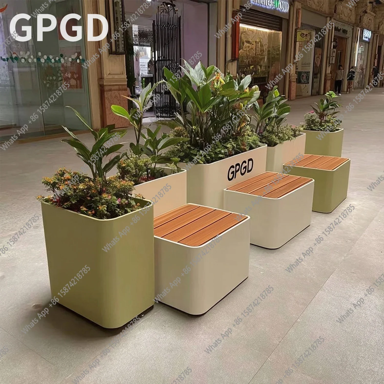 A63 Flower slot rest, stool, flower box combination cafe, outdoor partition entrance outside the hotel, commercial street
A63 Flower slot rest, stool, flower box combination cafe, outdoor partition entrance outside the hotel, commercial street