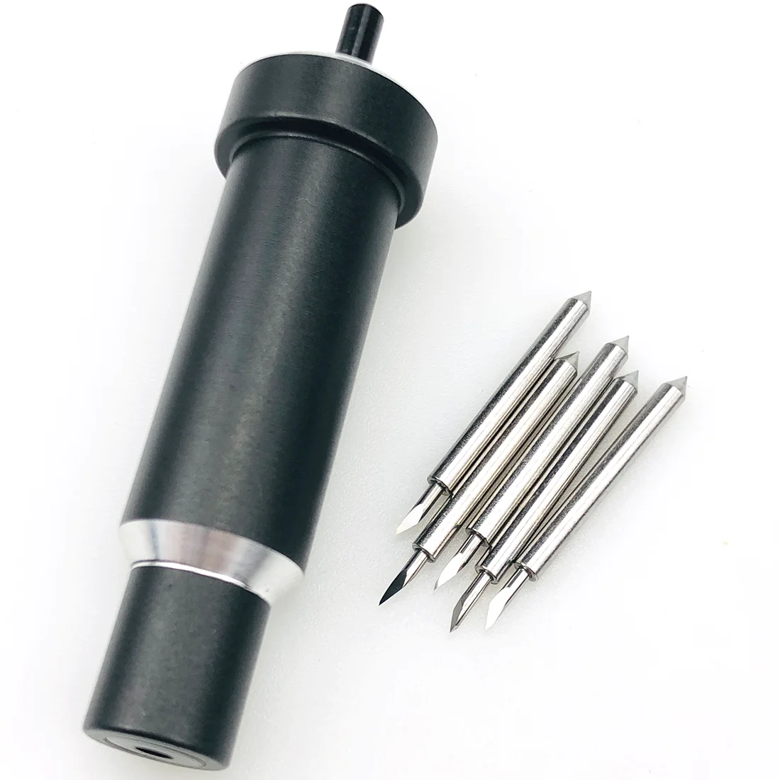 5pcs Shaper Than 60° Deep Point Plotter Deepcut Blade Vinyl Cutter + 1pc Deep Cut Holder Cutting Housing Black
5pcs Shaper Than 60° Deep Point Plotter Deepcut Blade Vinyl Cutter + 1pc Deep Cut Holder Cutting Housing Black