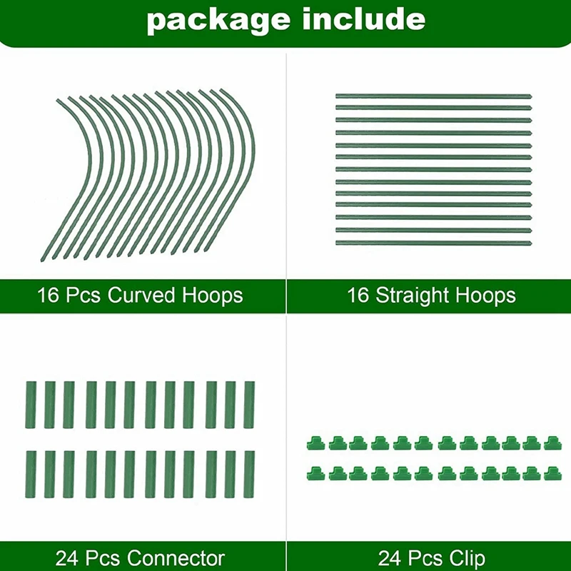 New Greenhouse Hoops Grow Tunnel,Rust Proof Plastic Coated Steel Support Frame Greenhouse Hoops for Raised Beds
New Greenhouse Hoops Grow Tunnel,Rust Proof Plastic Coated Steel Support Frame Greenhouse Hoops for Raised Beds