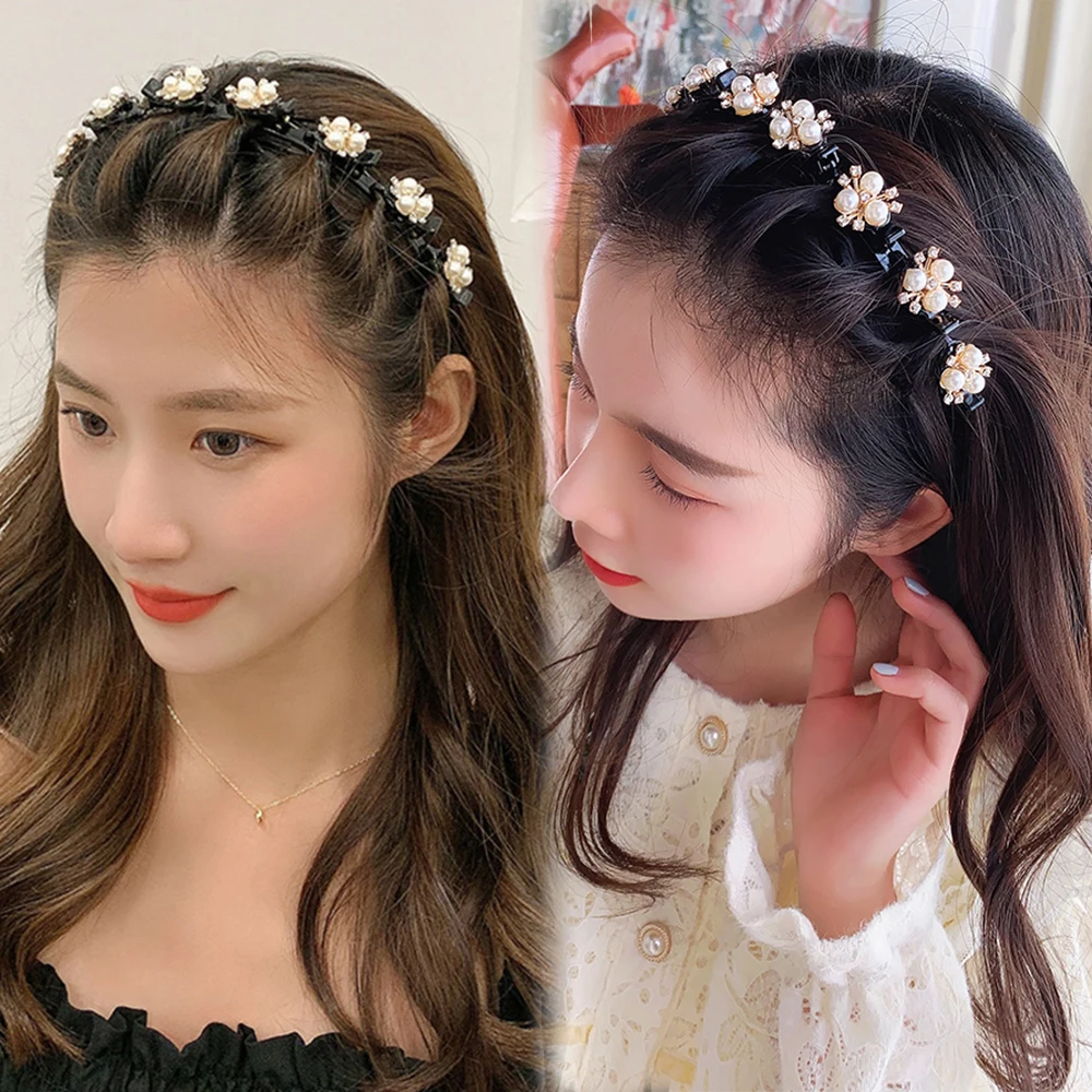 Double Layer Bands Clip Hairbands Fashion Plastic Braided Headband Punk New Knitting Womens Headwear Hair Accessories Pearl
Double Layer Bands Clip Hairbands Fashion Plastic Braided Headband Punk New Knitting Womens Headwear Hair Accessories Pearl