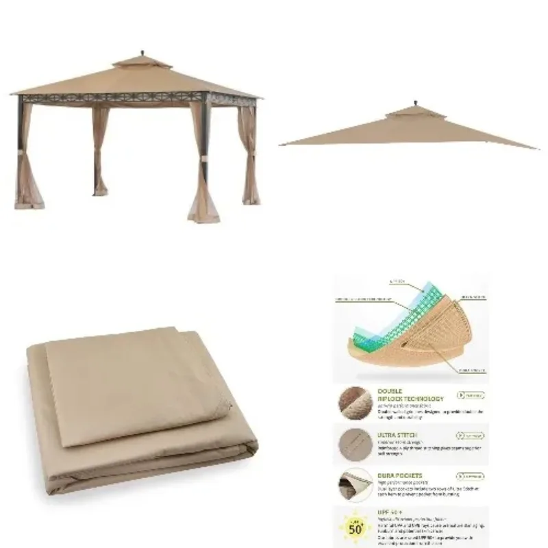 Replacement Canopy Top Cover for Allogio L-GZ425PST Gazebo - Riplock 350 - Beige, Customized
Replacement Canopy Top Cover for Allogio L-GZ425PST Gazebo - Riplock 350 - Beige, Customized