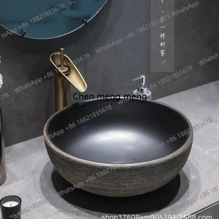 Керамическая настольная раковина в стиле ретро для ванной комнаты, бытовая, с защитой от брызг, одинарная.
Керамическая настольная раковина в стиле ретро для ванной комнаты, бытовая, с защитой от брызг, одинарная.