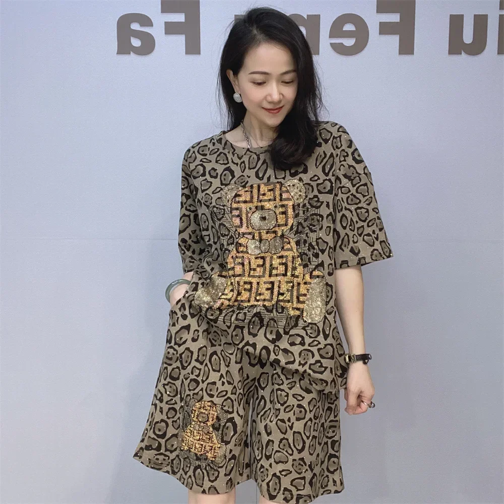 Vintage Style Two Piece Sets Womens Outfits Leopard PrintedCartoon Diamonds Tracksuit Summer Short Sets Women Casual Knitwear
Vintage Style Two Piece Sets Womens Outfits Leopard PrintedCartoon Diamonds Tracksuit Summer Short Sets Women Casual Knitwear