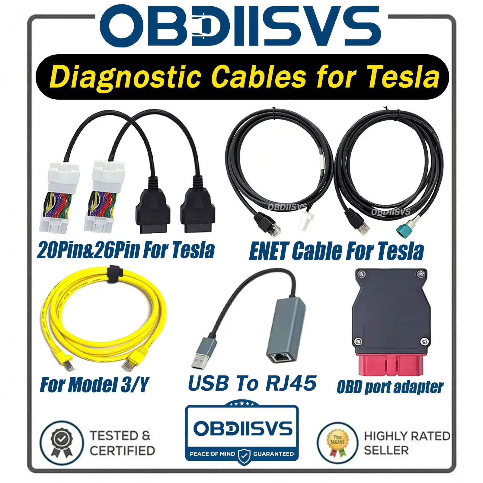 ENET Diagnostic lfor Tesla Model S/3/X/Y Ethernet Diagnostic Service Cable For Toolbox 1013230-00-A/1137658-00-C/1930388-00-A
ENET Diagnostic lfor Tesla Model S/3/X/Y Ethernet Diagnostic Service Cable For Toolbox 1013230-00-A/1137658-00-C/1930388-00-A