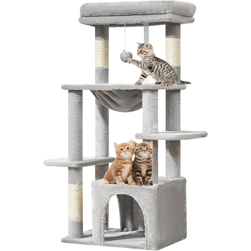 Cat Tree,39.4-Inch Cat Tower for Indoor Cats,Suitable for Kittens with Luxurious cat condo with Soft Hammock and Luxurious Perch
Cat Tree,39.4-Inch Cat Tower for Indoor Cats,Suitable for Kittens with Luxurious cat condo with Soft Hammock and Luxurious Perch