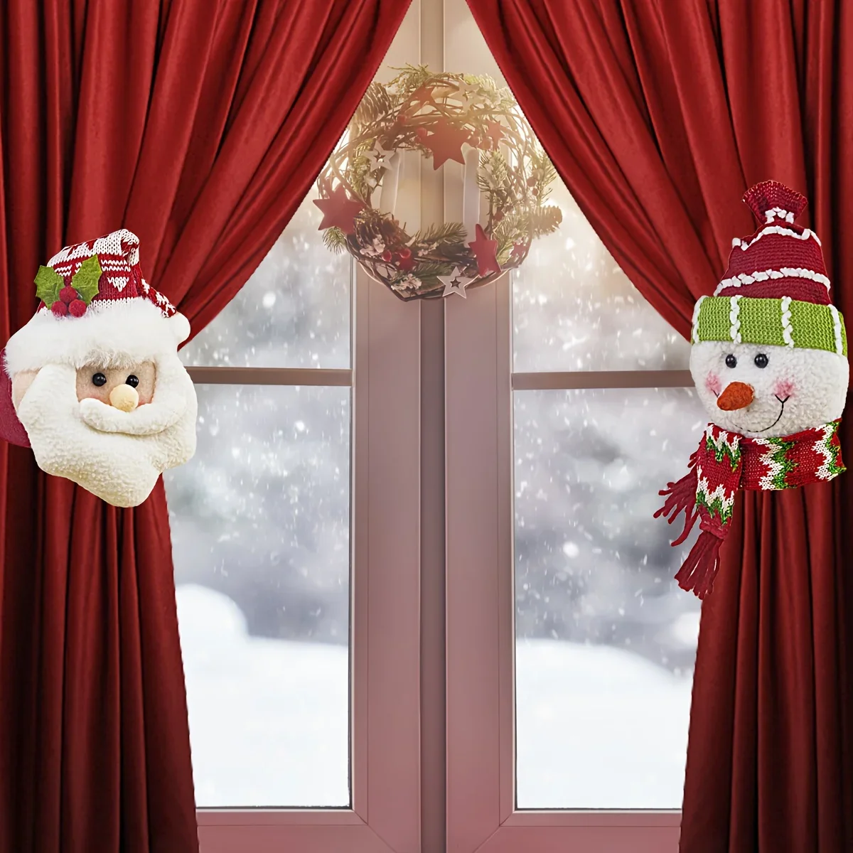 1pc Festive Santa Snowman Curtain Clips Retro Plaid Christmas Window Decorations Holiday Curtain Hooks For Home Festival Decor
1pc Festive Santa Snowman Curtain Clips Retro Plaid Christmas Window Decorations Holiday Curtain Hooks For Home Festival Decor