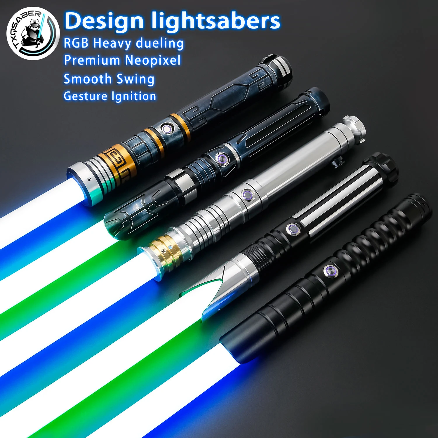 TXQSABER Lightsaber High Quality SNV4 RGB Smooth Swing Metal Hilt with Strap Blaster Force Jedi Training Cosplay toys
TXQSABER Lightsaber High Quality SNV4 RGB Smooth Swing Metal Hilt with Strap Blaster Force Jedi Training Cosplay toys