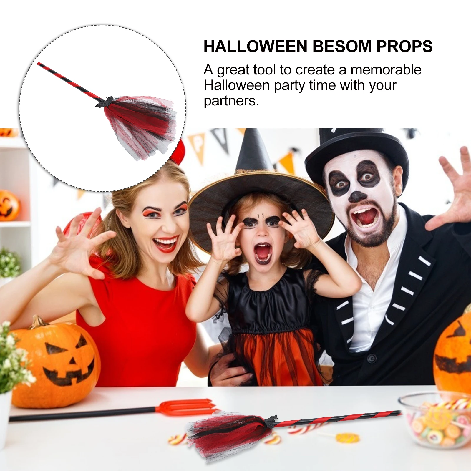 Props Simulated Bat Mesh Broom Child Broomstick Plastic Decor Halloween Decoration
Props Simulated Bat Mesh Broom Child Broomstick Plastic Decor Halloween Decoration