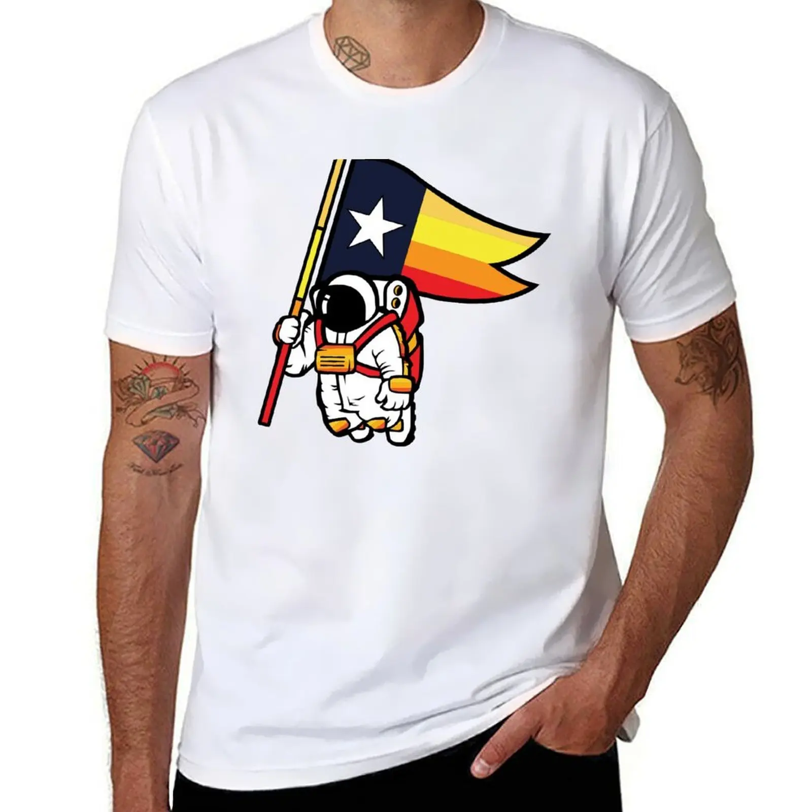 Astronaut Flag Houston Space Champ City Texas T-Shirt Classic Crew Neck Cotton T-Shirt
Astronaut Flag Houston Space Champ City Texas T-Shirt Classic Crew Neck Cotton T-Shirt