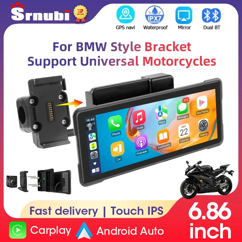 6.86 inch Universal GPS Navigation Motorcycle Carplay Screen IPX7 Waterproof Portable Motorcycle Wireless Android Auto Monitor
6.86 inch Universal GPS Navigation Motorcycle Carplay Screen IPX7 Waterproof Portable Motorcycle Wireless Android Auto Monitor