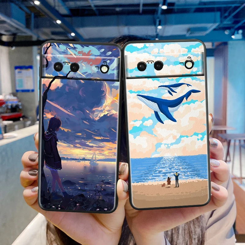 Whale Ocean Blue Luxury For Google Pixel 9 8 7A 7 6A 6 5A 5 4 4A XL 5G Black Silicon Shockproof Shell Funda Phone Case
Whale Ocean Blue Luxury For Google Pixel 9 8 7A 7 6A 6 5A 5 4 4A XL 5G Black Silicon Shockproof Shell Funda Phone Case