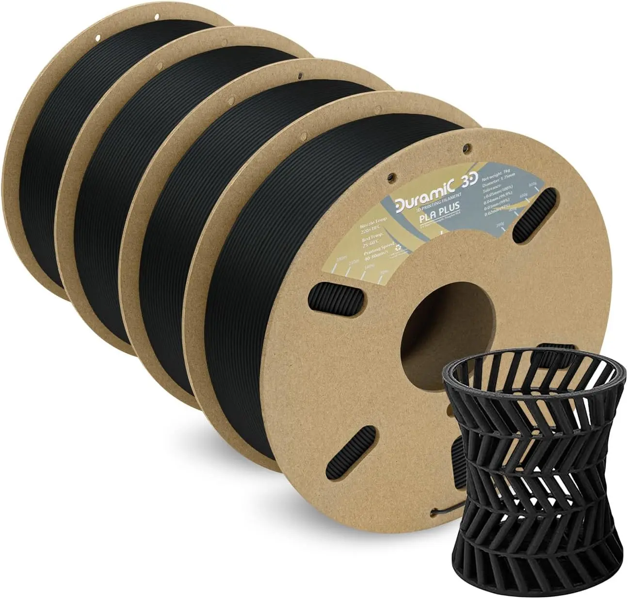 PLA+ 3D Printing Filament 1.75mm, 4-Pack 1kg Spools, Tougher & Stronger with +/-0.02mm Accuracy
PLA+ 3D Printing Filament 1.75mm, 4-Pack 1kg Spools, Tougher & Stronger with +/-0.02mm Accuracy