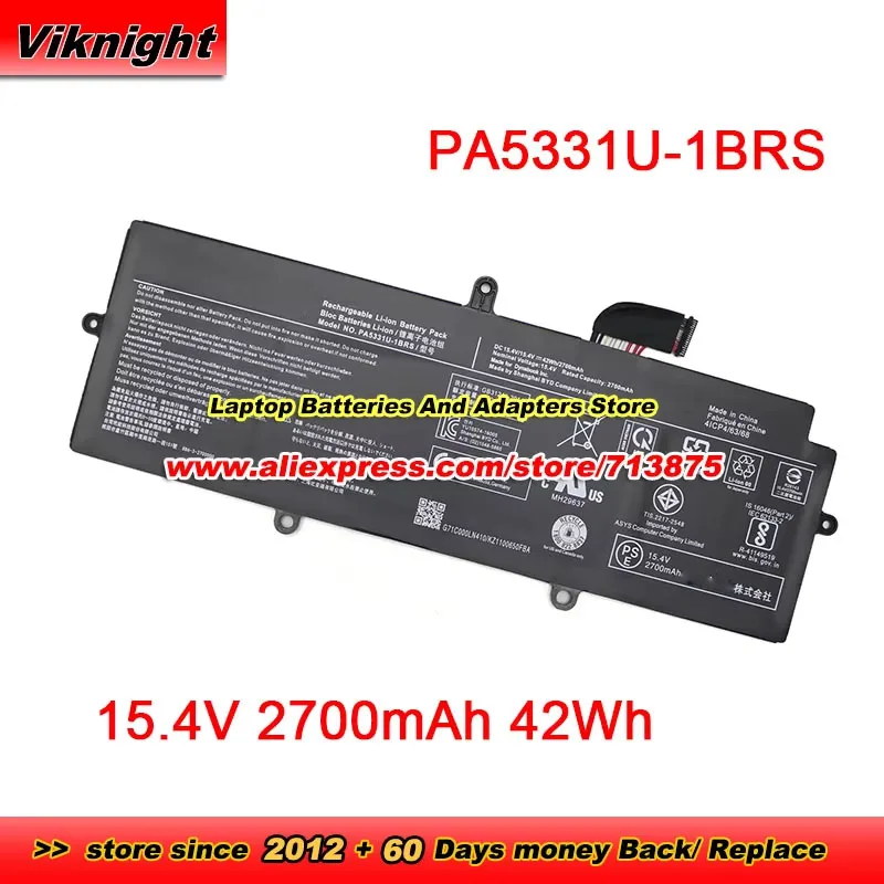 PA5331U-1BRS Battery 15.4V 42Wh 2700mAh 4ICP4/63/68 for Portege A30-E A30-E-128 X30L-G X30L-G-11R Tecra A40-E Series Laptop
PA5331U-1BRS Battery 15.4V 42Wh 2700mAh 4ICP4/63/68 for Portege A30-E A30-E-128 X30L-G X30L-G-11R Tecra A40-E Series Laptop