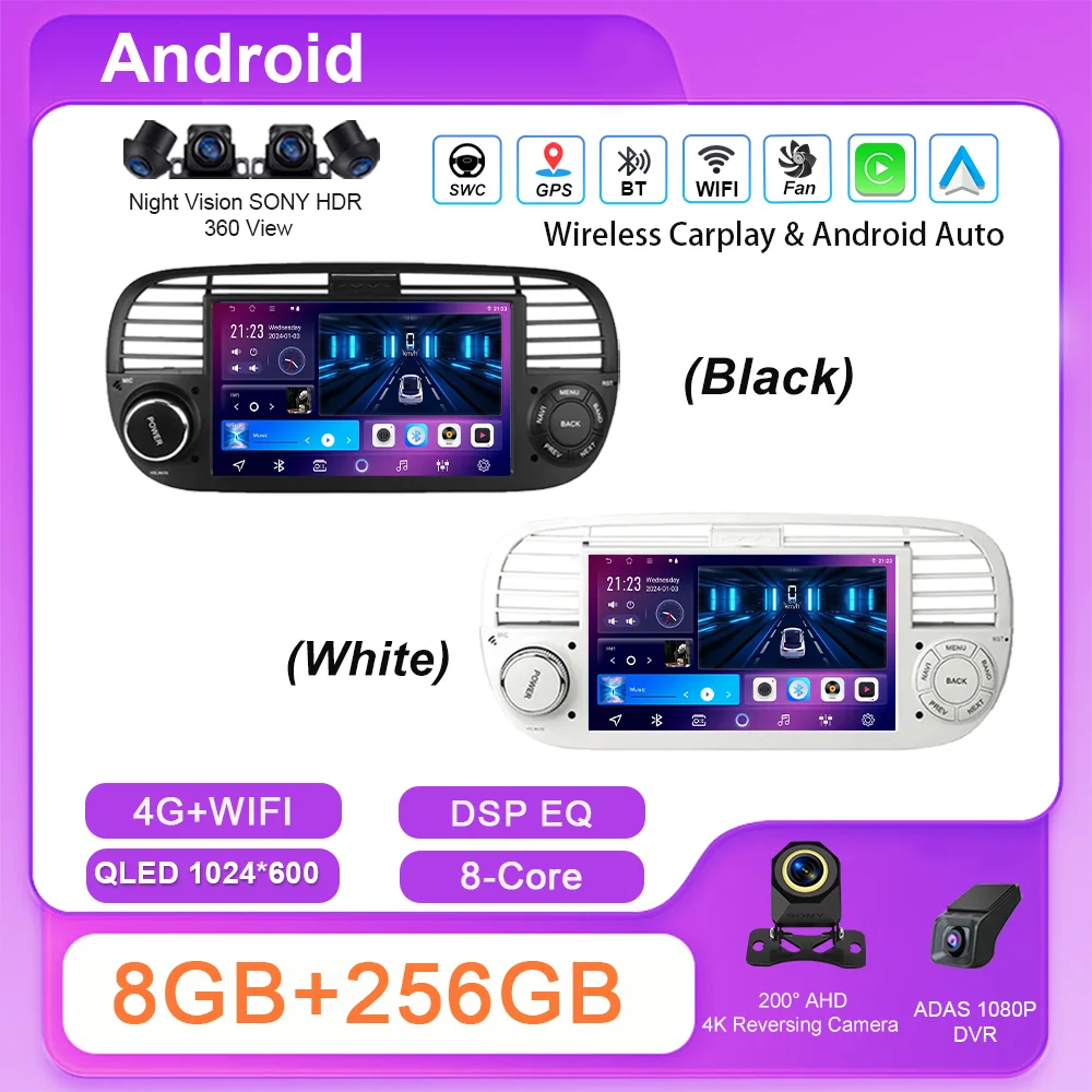 Car DVD Android Car Radio Stereo For Fiat 500 2007-2015 Nexia 1 2020 -2022 Auto Multimidia Player GPS Navigation Touch Screen 4G
Car DVD Android Car Radio Stereo For Fiat 500 2007-2015 Nexia 1 2020 -2022 Auto Multimidia Player GPS Navigation Touch Screen 4G