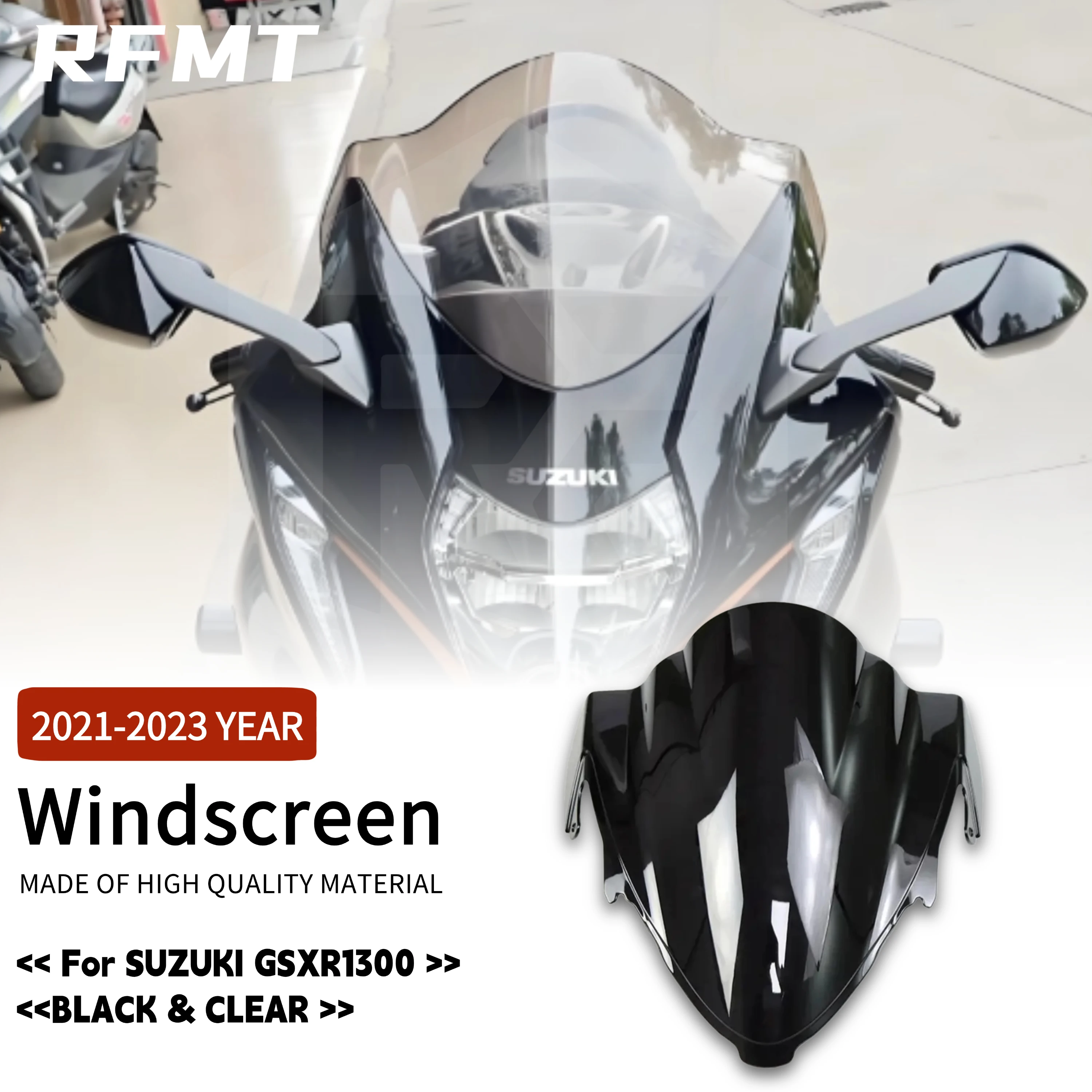 For SUZUKI Hayabusa GSXR1300 GSXR 1300 2021 2022 2023 Black Motorcycle Windshield WindScreen screen Faring GSX-R GSX-R1300
For SUZUKI Hayabusa GSXR1300 GSXR 1300 2021 2022 2023 Black Motorcycle Windshield WindScreen screen Faring GSX-R GSX-R1300