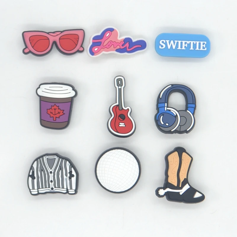 25x Hole Slipper Accessories Pop Music Rock Hippie Superstar Fashion Silicone PVC Shoes Charms
25x Hole Slipper Accessories Pop Music Rock Hippie Superstar Fashion Silicone PVC Shoes Charms