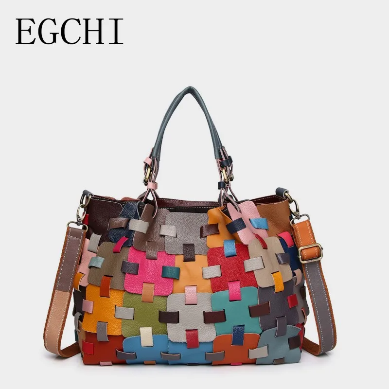 Egchi High Quality Ladies Casual Colorful Patchwork Design Handbag Random Stitching Shoulder Bags For Women Tote Bag сумка ж
Egchi High Quality Ladies Casual Colorful Patchwork Design Handbag Random Stitching Shoulder Bags For Women Tote Bag сумка ж