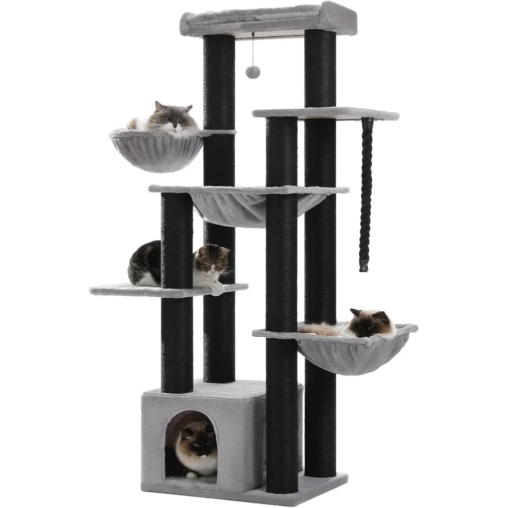 Cat Tree, 67" Heavy-Duty Cat Tower for Indoor Cats Large Adult with 13 Thick Scratching Posts , Super Large Perch, Spacious
Cat Tree, 67" Heavy-Duty Cat Tower for Indoor Cats Large Adult with 13 Thick Scratching Posts , Super Large Perch, Spacious