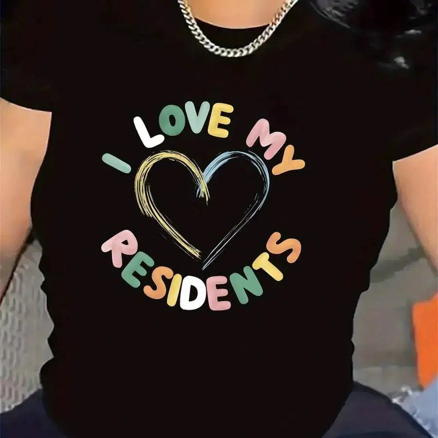 Womens I Love My Residents Heart Graphic T-Shirt Short Sleeve Crew Neck Casual Tee
Womens I Love My Residents Heart Graphic T-Shirt Short Sleeve Crew Neck Casual Tee