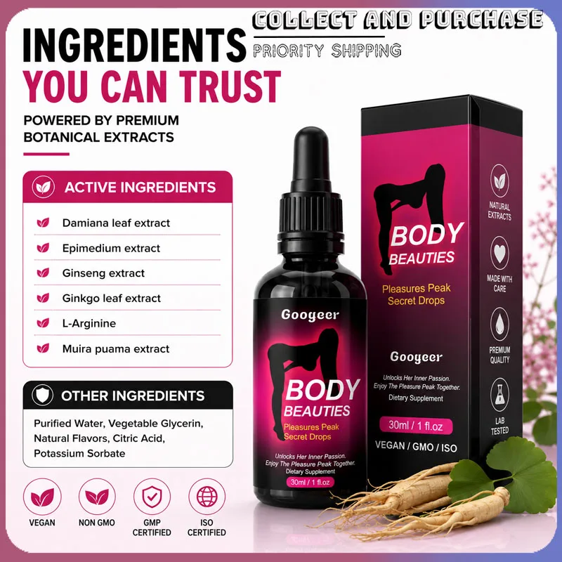 Googeer Pleasures Peak Secret Drops 30ml - Vegan L-Arginine Extracts for Blood Circulation And Vitality Support
Googeer Pleasures Peak Secret Drops 30ml - Vegan L-Arginine Extracts for Blood Circulation And Vitality Support