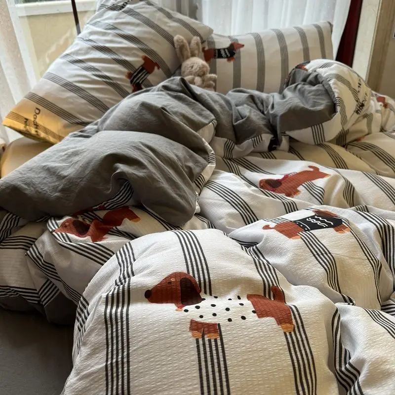 Cute Dog Down Duvet Cover Cartoon Style Bubble Cotton Skin Friendly Fashionable Duvet Cover Simple Striped Bedding Decoration
Cute Dog Down Duvet Cover Cartoon Style Bubble Cotton Skin Friendly Fashionable Duvet Cover Simple Striped Bedding Decoration