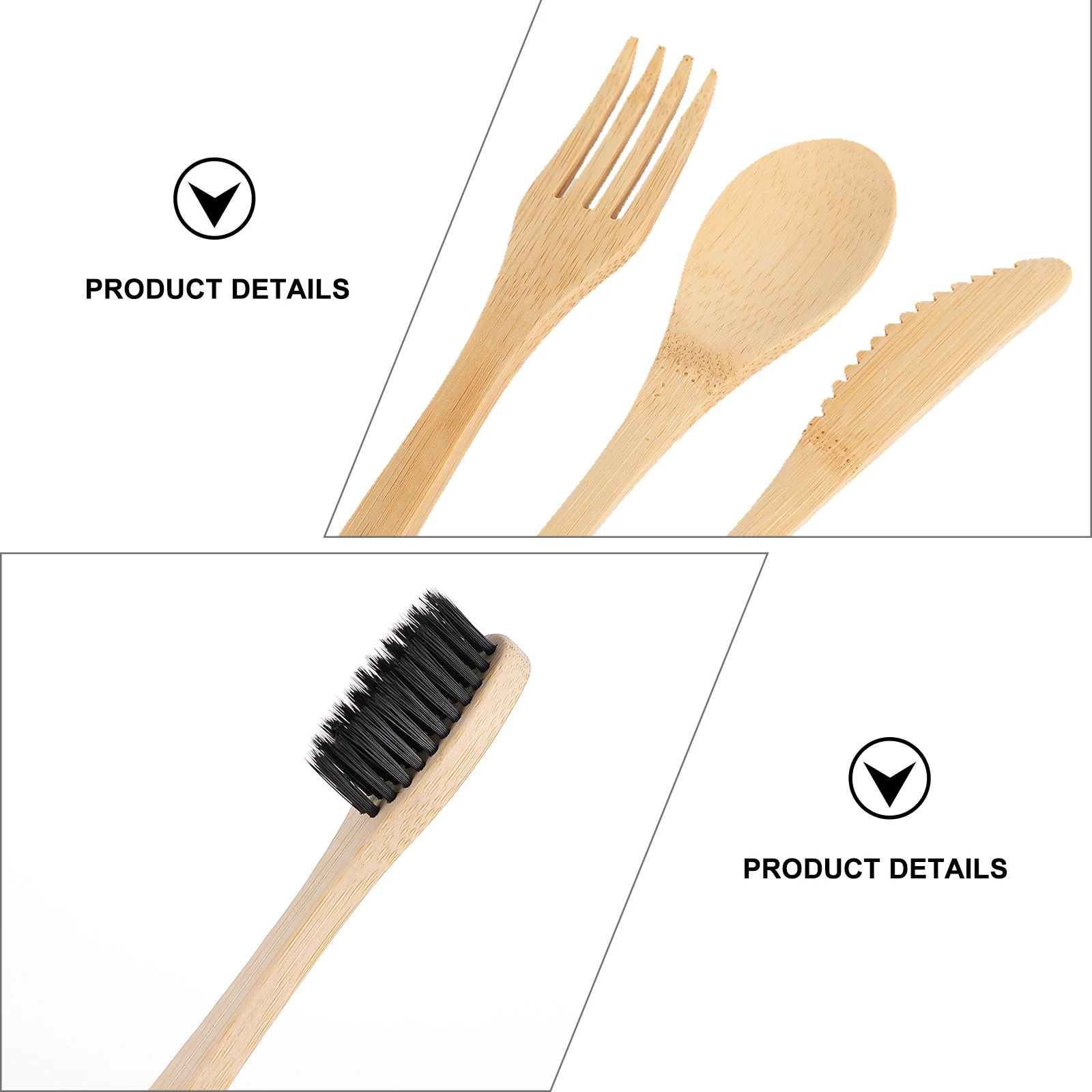 1 set Bamboo Cutlery Set Reusable Tableware Portable Camping Utensils Eco Friendly Travel Flatware Sustainable Wooden
1 set Bamboo Cutlery Set Reusable Tableware Portable Camping Utensils Eco Friendly Travel Flatware Sustainable Wooden