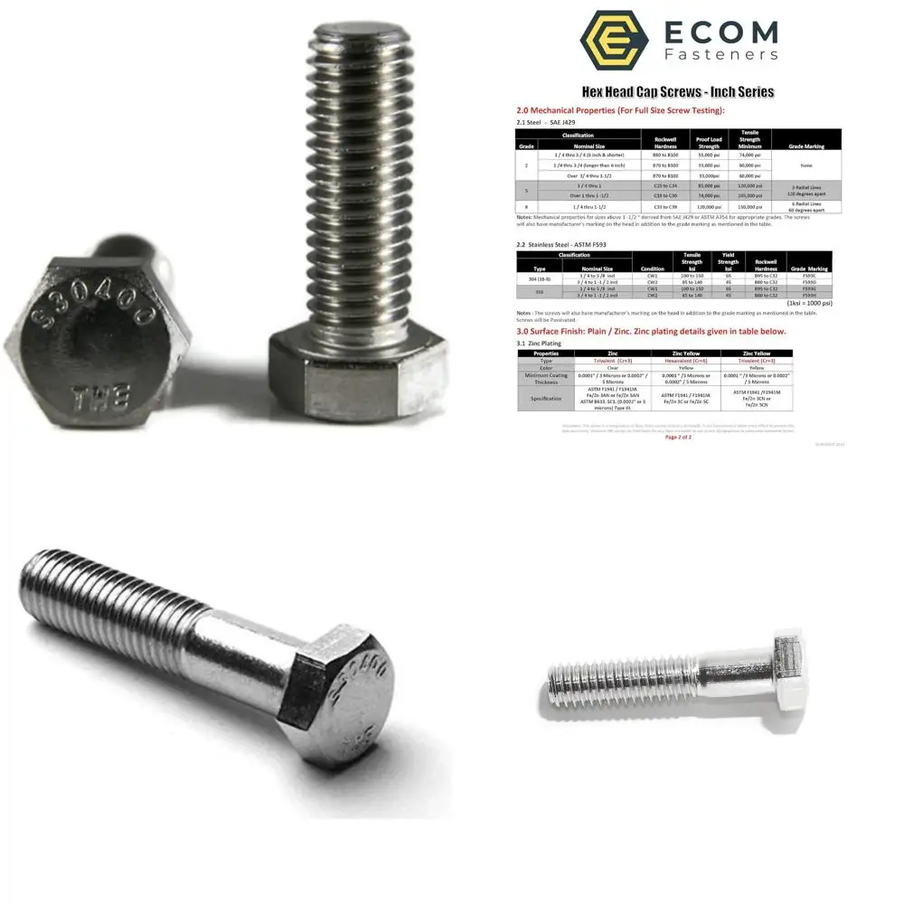 Винты с шестигранной головкой из нержавеющей стали, класс 18–8, 5/8 дюйма на 1-3/4 дюйма, грубая резьба, полностью резьба, упаковка из 25 шт.
Винты с шестигранной головкой из нержавеющей стали, класс 18–8, 5/8 дюйма на 1-3/4 дюйма, грубая резьба, полностью резьба, упаковка из 25 шт.