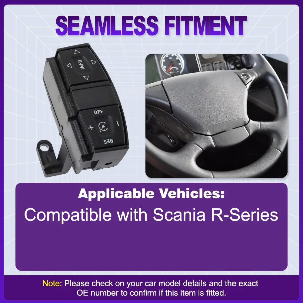 For SCANIA P G R T Series Truck Steering Wheel Module Menu Switch Cruise Control Switch Button 1486286 1486287
For SCANIA P G R T Series Truck Steering Wheel Module Menu Switch Cruise Control Switch Button 1486286 1486287