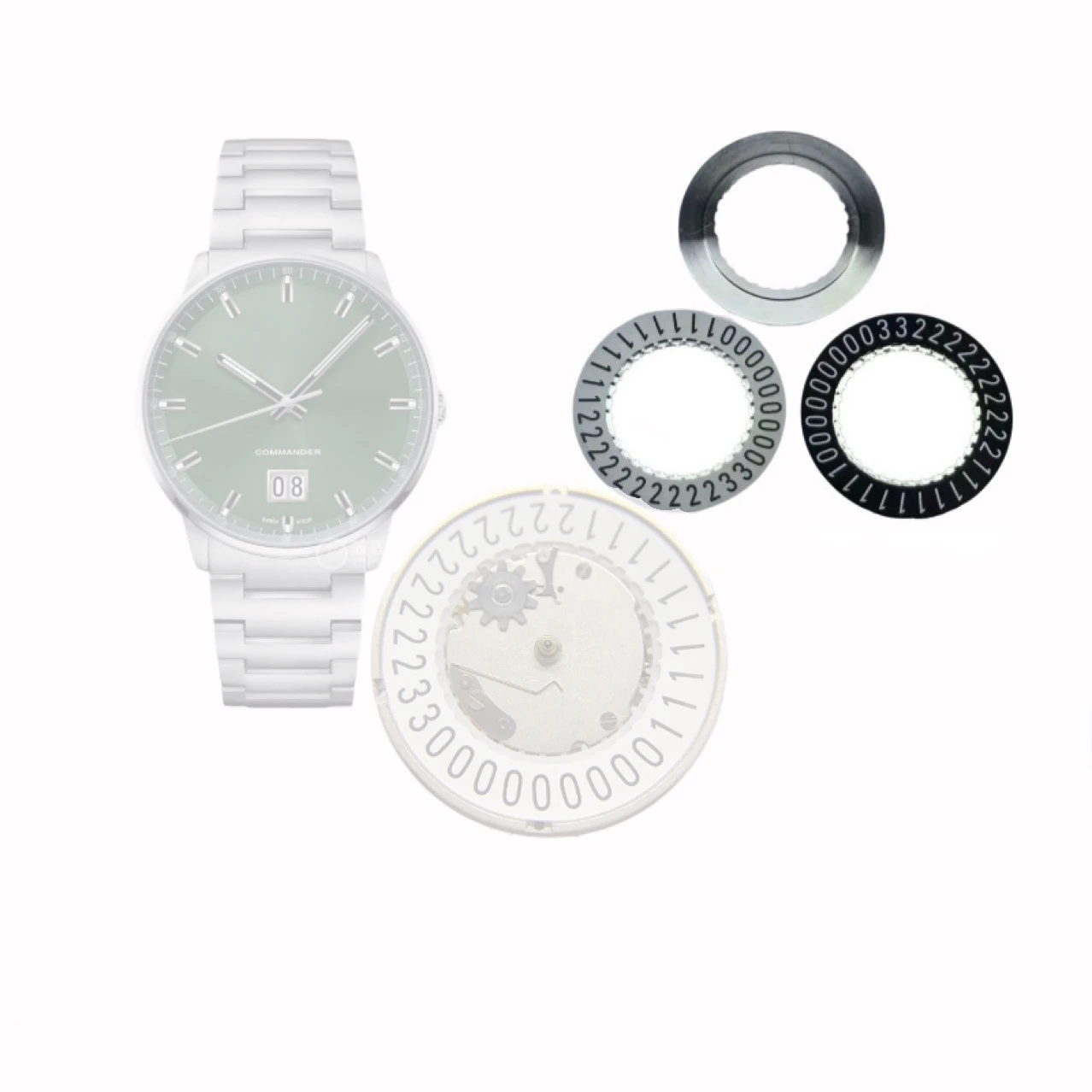 1 шт. большой циферблат даты Grande-date, номер 0 1 2 3, белый/черный циферблат календаря, 6 часов, 12 часов, панорамный циферблат даты для механизма C07.651
1 шт. большой циферблат даты Grande-date, номер 0 1 2 3, белый/черный циферблат календаря, 6 часов, 12 часов, панорамный циферблат даты для механизма C07.651