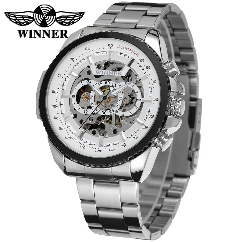 T-WINNER Watch For Men Hollow Out Three Circles Picture Mechanical Watch Steel Band Silver Mechanical Men Watch Reloj Hombre
T-WINNER Watch For Men Hollow Out Three Circles Picture Mechanical Watch Steel Band Silver Mechanical Men Watch Reloj Hombre